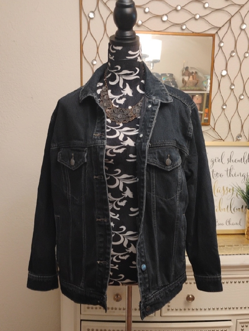 Target  Black Denim Trucker Jacket